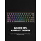 Marvo геймърска клавиатура Gaming Mechanical keyboard 61 keys TKL - KG962G - RED switches, RGB Marvo геймърска клавиатура Gaming Mechanical keyboard 61 keys TKL - KG962G - RED switches, RGB