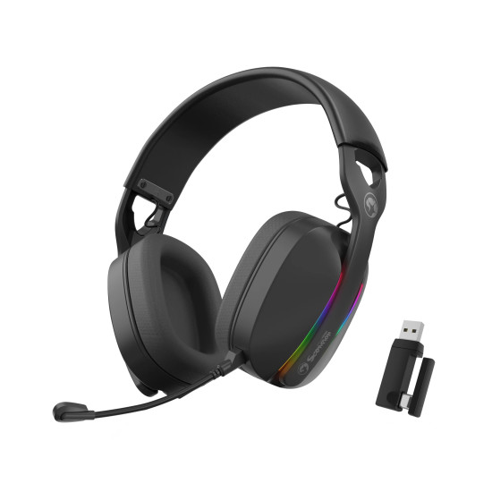 Marvo безжични геймърски слушалки Gaming Headphones Pulz 70W - Bluetooth, 2.4G - MARVO-HG9086W Marvo безжични геймърски слушалки Gaming Headphones Pulz 70W - Bluetooth, 2.4G - MARVO-HG9086W