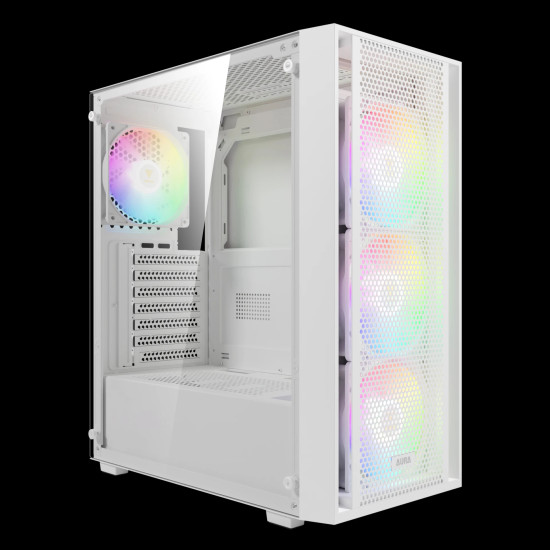 Gamdias кутия Case ATX - AURA GC2 Elite White - Mesh, RGB, Tempered Glass Gamdias кутия Case ATX - AURA GC2 Elite White - Mesh, RGB, Tempered Glass
