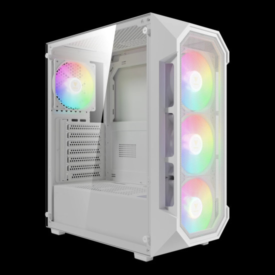 Gamdias кутия Case ATX - AURA GC1 Elite White - Mesh, RGB, Tempered Glass Gamdias кутия Case ATX - AURA GC1 Elite White - Mesh, RGB, Tempered Glass