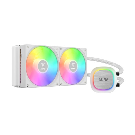 Gamdias водно охлаждане Water Cooling 240mm - AURA GL240 v2 White, aRGB Gamdias водно охлаждане Water Cooling 240mm - AURA GL240 v2 White, aRGB
