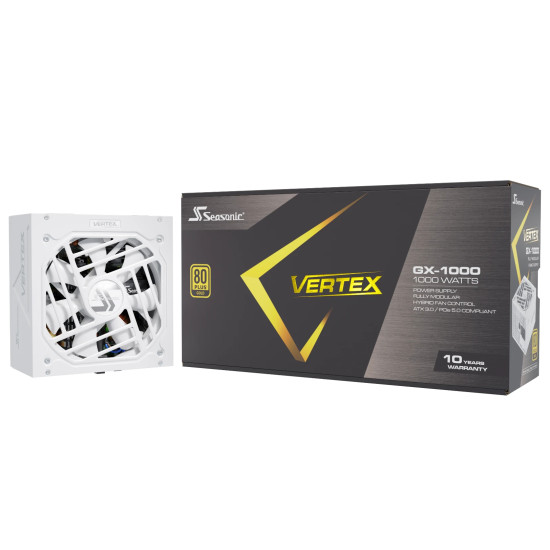Seasonic захранване PSU ATX 3.0 1000W Gold - VERTEX GX-1000 White - 12102GXAFS-W Seasonic захранване PSU ATX 3.0 1000W Gold - VERTEX GX-1000 White - 12102GXAFS-W