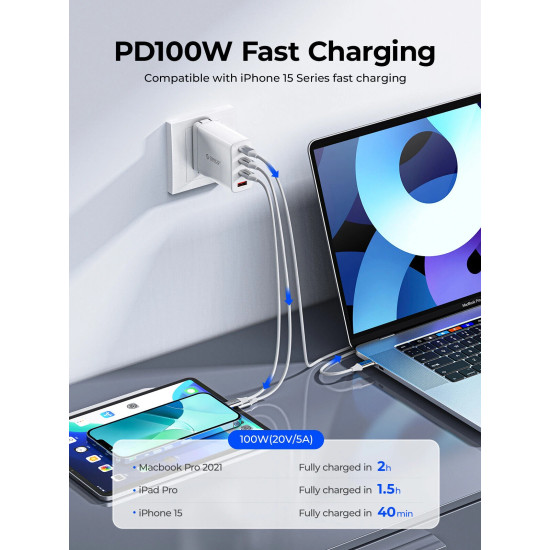 Orico кабел Cable USB C-to-C PD 100W Charging 1.0m Black - CDX-100CC-BK Orico кабел Cable USB C-to-C PD 100W Charging 1.0m Black - CDX-100CC-BK