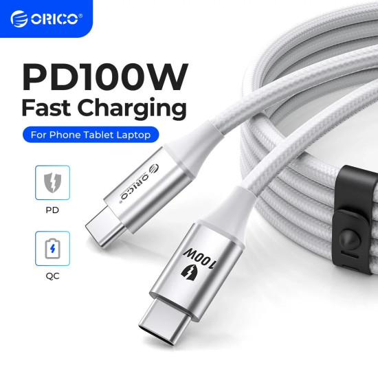 Orico кабел Cable USB C-to-C PD 100W Charging 1.0m Black - CDX-100CC-BK Orico кабел Cable USB C-to-C PD 100W Charging 1.0m Black - CDX-100CC-BK