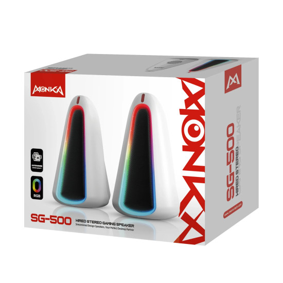 Marvo Тонколони Gaming Speakers 2.0 6W, RGB - Monka Zilla SG-500 Marvo Тонколони Gaming Speakers 2.0 6W, RGB - Monka Zilla SG-500