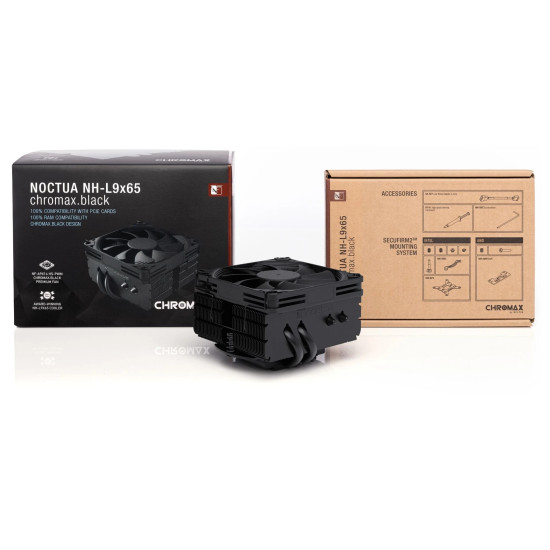 Noctua Охлаждане CPU Cooler NH-L9x65 chromax.black - LGA1851/1700/1200/AM5 Noctua Охлаждане CPU Cooler NH-L9x65 chromax.black - LGA1851/1700/1200/AM5