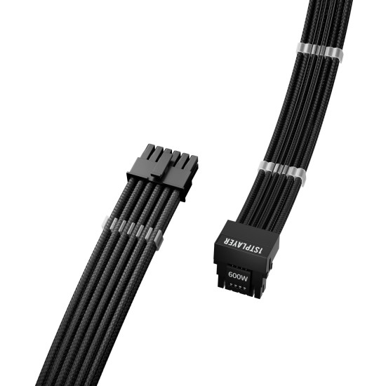 1stPlayer модулен кабел Custom Sleeved Modding Cable Black - PCIe 5.0 12VHPWR M/M - FM2-B-BK 1stPlayer модулен кабел Custom Sleeved Modding Cable Black - PCIe 5.0 12VHPWR M/M - FM2-B-BK