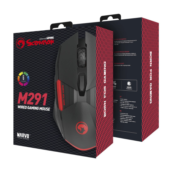 Marvo геймърска мишка Gaming Mouse M291 - 6400dpi Marvo геймърска мишка Gaming Mouse M291 - 6400dpi