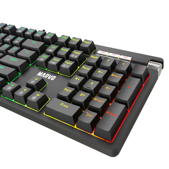 Marvo механична клавиатура Gaming Keyboard Mechanical KG948 - 108 keys, RGB, Macros, Blue switches Marvo механична клавиатура Gaming Keyboard Mechanical KG948 - 108 keys, RGB, Macros, Blue switches