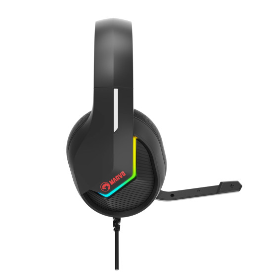 Marvo геймърски слушалки Gaming Headphones H8618 Black - 50mm, USB, RGB Marvo геймърски слушалки Gaming Headphones H8618 Black - 50mm, USB, RGB