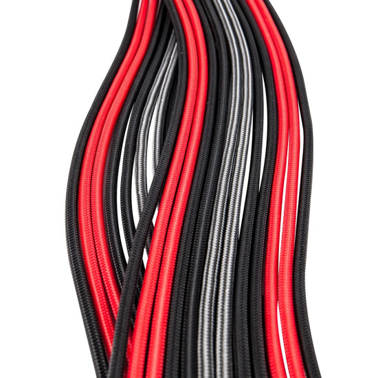 1stPlayer комплект удължителни кабели Custom Modding Cable Kit Black/Red/Gray - ATX24P, EPS, PCI-e - BRG-001 1stPlayer комплект удължителни кабели Custom Modding Cable Kit Black/Red/Gray - ATX24P, EPS, PCI-e - BRG-001