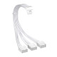 1stPlayer удължителен кабел Custom Sleeved Modding Cable White - 3 x PCIe 8-pin to 12VHPWR - FM3-B-WH 1stPlayer удължителен кабел Custom Sleeved Modding Cable White - 3 x PCIe 8-pin to 12VHPWR - FM3-B-WH