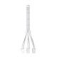 1stPlayer удължителен кабел Custom Sleeved Modding Cable White - 3 x PCIe 8-pin to 12VHPWR - FM3-B-WH 1stPlayer удължителен кабел Custom Sleeved Modding Cable White - 3 x PCIe 8-pin to 12VHPWR - FM3-B-WH