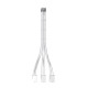 1stPlayer удължителен кабел Custom Sleeved Modding Cable White - 3 x PCIe 8-pin to 12VHPWR - FM3-B-WH 1stPlayer удължителен кабел Custom Sleeved Modding Cable White - 3 x PCIe 8-pin to 12VHPWR - FM3-B-WH