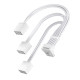 1stPlayer удължителен кабел Custom Sleeved Modding Cable White - 3 x PCIe 8-pin to 12VHPWR - FM3-B-WH 1stPlayer удължителен кабел Custom Sleeved Modding Cable White - 3 x PCIe 8-pin to 12VHPWR - FM3-B-WH