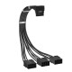 1stPlayer удължителен кабел Custom Sleeved Modding Cable Black - 3 x PCIe 8-pin to 12VHPWR - FM3-B-BK 1stPlayer удължителен кабел Custom Sleeved Modding Cable Black - 3 x PCIe 8-pin to 12VHPWR - FM3-B-BK