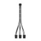 1stPlayer удължителен кабел Custom Sleeved Modding Cable Black - 3 x PCIe 8-pin to 12VHPWR - FM3-B-BK 1stPlayer удължителен кабел Custom Sleeved Modding Cable Black - 3 x PCIe 8-pin to 12VHPWR - FM3-B-BK