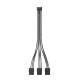 1stPlayer удължителен кабел Custom Sleeved Modding Cable Black - 3 x PCIe 8-pin to 12VHPWR - FM3-B-BK 1stPlayer удължителен кабел Custom Sleeved Modding Cable Black - 3 x PCIe 8-pin to 12VHPWR - FM3-B-BK