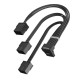 1stPlayer удължителен кабел Custom Sleeved Modding Cable Black - 3 x PCIe 8-pin to 12VHPWR - FM3-B-BK 1stPlayer удължителен кабел Custom Sleeved Modding Cable Black - 3 x PCIe 8-pin to 12VHPWR - FM3-B-BK