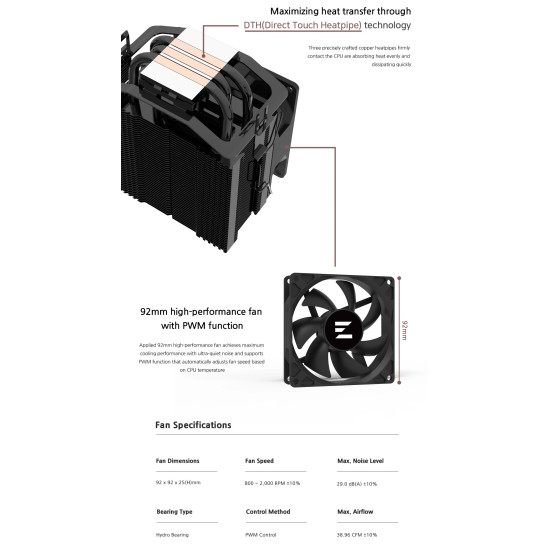 Zalman охладител за процесор CPU Cooler CNPS4X BLACK - LGA1700/AM5 Zalman охладител за процесор CPU Cooler CNPS4X BLACK - LGA1700/AM5