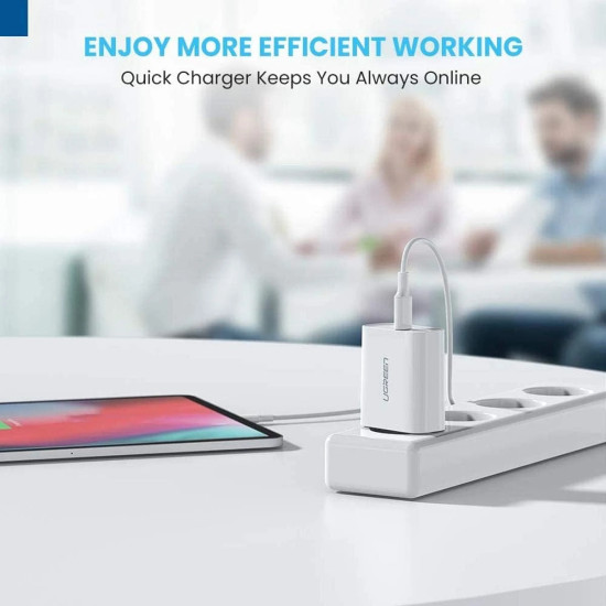 Ugreen бързо зарядно Fast Charger Wall - QC, PD3.0 Type-C, 20W CD137 White - 60450 Ugreen бързо зарядно Fast Charger Wall - QC, PD3.0 Type-C, 20W CD137 White - 60450