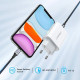 Ugreen бързо зарядно Fast Charger Wall - QC, PD3.0 Type-C, 20W CD137 White - 60450 Ugreen бързо зарядно Fast Charger Wall - QC, PD3.0 Type-C, 20W CD137 White - 60450
