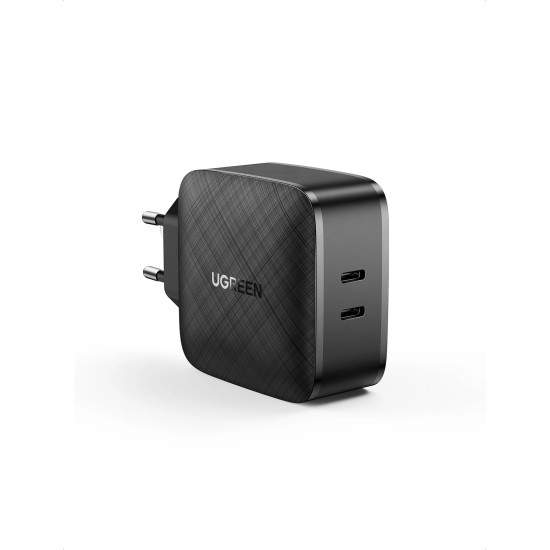 Ugreen универсално зарядно за стена Charger Wall 65W GaN CD216, 2 x Type-C - 70867 Ugreen универсално зарядно за стена Charger Wall 65W GaN CD216, 2 x Type-C - 70867