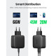 Ugreen универсално зарядно за стена Charger Wall 65W GaN CD216, 2 x Type-C - 70867 Ugreen универсално зарядно за стена Charger Wall 65W GaN CD216, 2 x Type-C - 70867