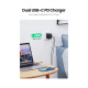 Ugreen универсално зарядно за стена Charger Wall 65W GaN CD216, 2 x Type-C - 70867 Ugreen универсално зарядно за стена Charger Wall 65W GaN CD216, 2 x Type-C - 70867