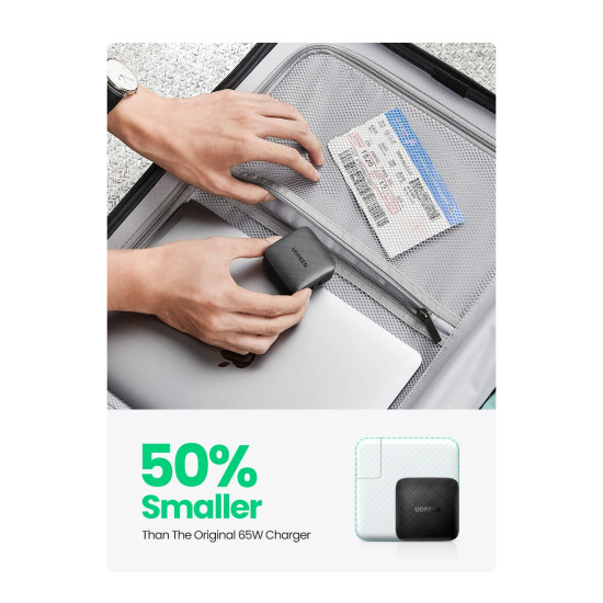 Ugreen универсално зарядно за стена Charger Wall 65W GaN CD216, 2 x Type-C - 70867 Ugreen универсално зарядно за стена Charger Wall 65W GaN CD216, 2 x Type-C - 70867