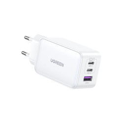 Ugreen универсално зарядно за стена Charger Wall 65W GaN CD244, 1 x USB-A, 2 x Type-C, White - 15334