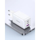 Ugreen универсално зарядно за стена Charger Wall 65W GaN CD244, 1 x USB-A, 2 x Type-C, White - 15334 Ugreen универсално зарядно за стена Charger Wall 65W GaN CD244, 1 x USB-A, 2 x Type-C, White - 15334