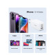 Ugreen универсално зарядно за стена Charger Wall 65W GaN CD244, 1 x USB-A, 2 x Type-C, White - 15334 Ugreen универсално зарядно за стена Charger Wall 65W GaN CD244, 1 x USB-A, 2 x Type-C, White - 15334