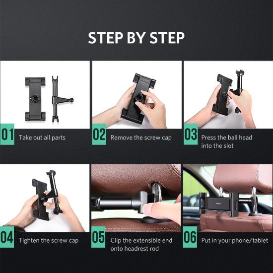 Ugreen стойка за телефон/таблет за кола Car Phone/Tablet Holder LP160 - 60108