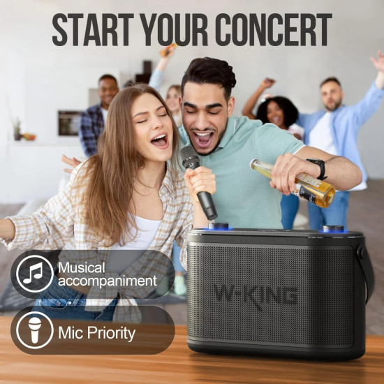 W-King Блутут парти колона Bluetooth Party Speaker - H10 - 120W, 2 x Wireless Microphones, Karaoke W-King Блутут парти колона Bluetooth Party Speaker - H10 - 120W, 2 x Wireless Microphones, Karaoke