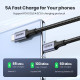 Ugreen кабел USB 2.0 Type-C M/M US316, 100W, 5A, 3m - 90120 Ugreen кабел USB 2.0 Type-C M/M US316, 100W, 5A, 3m - 90120