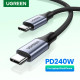 Ugreen кабел USB 2.0 Type-C M/M US535, 240W, 5A, 2m - 90440 Ugreen кабел USB 2.0 Type-C M/M US535, 240W, 5A, 2m - 90440