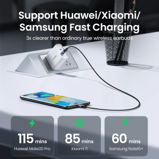 Ugreen кабел USB 2.0 Type-C M/M US535, 240W, 5A, 2m - 90440 Ugreen кабел USB 2.0 Type-C M/M US535, 240W, 5A, 2m - 90440