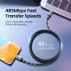 Ugreen кабел USB 2.0 Type-C M/M US535, 240W, 5A, 2m - 90440 Ugreen кабел USB 2.0 Type-C M/M US535, 240W, 5A, 2m - 90440