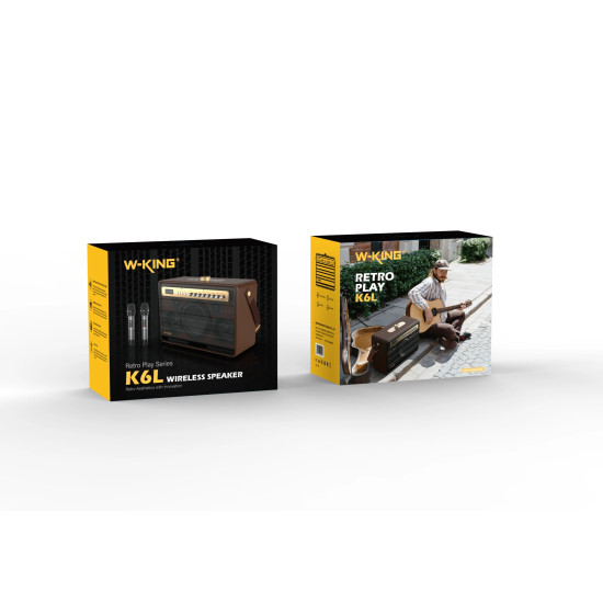 W-King Блутут парти колона Bluetooth Party Speaker - K6L - 120W, 2 x Wireless Microphones, Karaoke W-King Блутут парти колона Bluetooth Party Speaker - K6L - 120W, 2 x Wireless Microphones, Karaoke