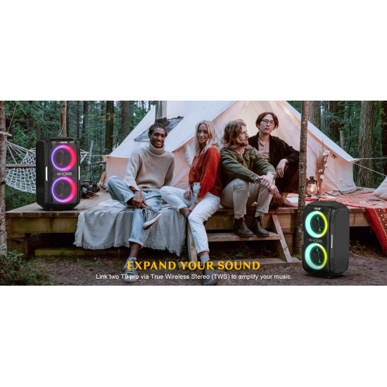 W-King Блутут парти колона Bluetooth Party Speaker - T9 PRO - 120W, 2 x Wireless Microphones, Karaoke W-King Блутут парти колона Bluetooth Party Speaker - T9 PRO - 120W, 2 x Wireless Microphones, Karaoke