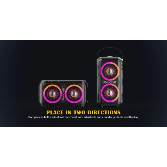 W-King Блутут парти колона Bluetooth Party Speaker - T9 Black - 80W, Wireless Microphone, Karaoke W-King Блутут парти колона Bluetooth Party Speaker - T9 Black - 80W, Wireless Microphone, Karaoke