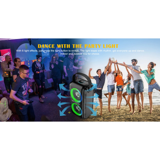 W-King Блутут парти колона Bluetooth Party Speaker - T9 Black - 80W, Wireless Microphone, Karaoke W-King Блутут парти колона Bluetooth Party Speaker - T9 Black - 80W, Wireless Microphone, Karaoke