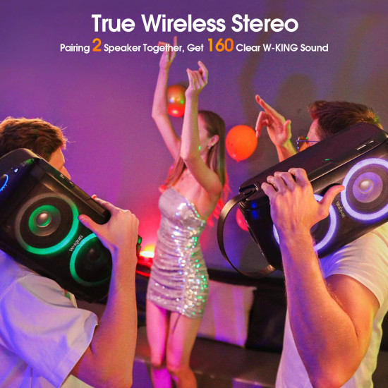 W-King Блутут парти колона Bluetooth Party Speaker - T9 Black - 80W, Wireless Microphone, Karaoke W-King Блутут парти колона Bluetooth Party Speaker - T9 Black - 80W, Wireless Microphone, Karaoke