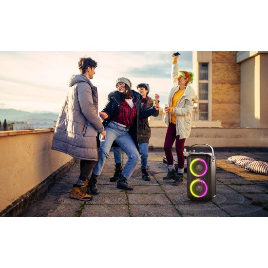W-King Блутут парти колона Bluetooth Party Speaker - T9 Black - 80W, Wireless Microphone, Karaoke W-King Блутут парти колона Bluetooth Party Speaker - T9 Black - 80W, Wireless Microphone, Karaoke
