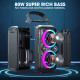 W-King Блутут парти колона Bluetooth Party Speaker - T9 Black - 80W, Wireless Microphone, Karaoke W-King Блутут парти колона Bluetooth Party Speaker - T9 Black - 80W, Wireless Microphone, Karaoke