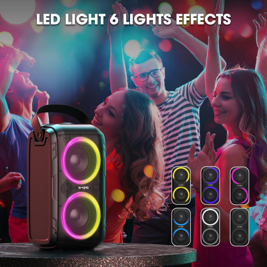 W-King Блутут парти колона Bluetooth Party Speaker - T9 Black - 80W, Wireless Microphone, Karaoke W-King Блутут парти колона Bluetooth Party Speaker - T9 Black - 80W, Wireless Microphone, Karaoke