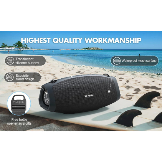W-King Блутут мобилна колонка Bluetooth Speaker - X10 Black- 70W W-King Блутут мобилна колонка Bluetooth Speaker - X10 Black- 70W