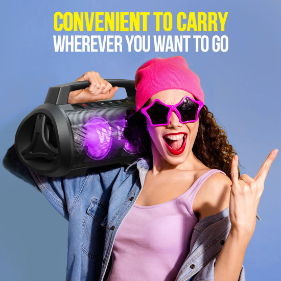 W-King Блутут мобилна парти колонка Bluetooth Party Speaker - D10 Black - 70W, Karaoke mic input, Light Show W-King Блутут мобилна парти колонка Bluetooth Party Speaker - D10 Black - 70W, Karaoke mic input, Light Show