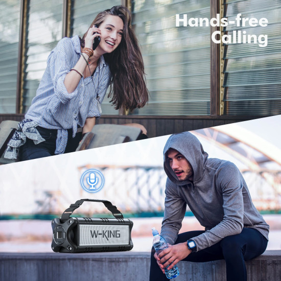 W-King Блутут мобилна колонка Bluetooth Speaker - D8 Black - 50W W-King Блутут мобилна колонка Bluetooth Speaker - D8 Black - 50W